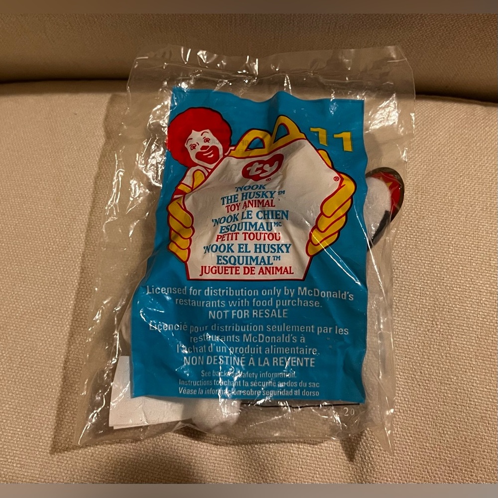 Nook The Husky Beanie Baby McDonald’s 1999 Tag Errors